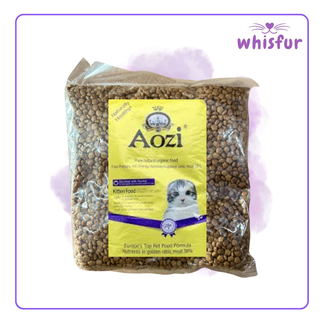 Aozi Natural And Organic Dry Food For Cats 1 Pack 500G Kitten Repacked