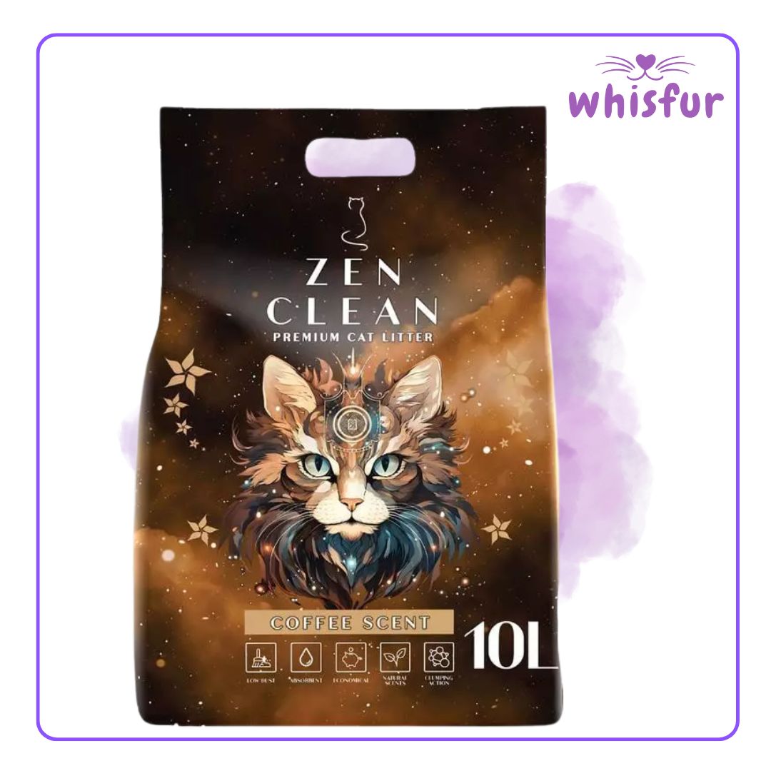 Zen Clean Bentonite Clumping Cat Litter 1 Bag 10L Coffee