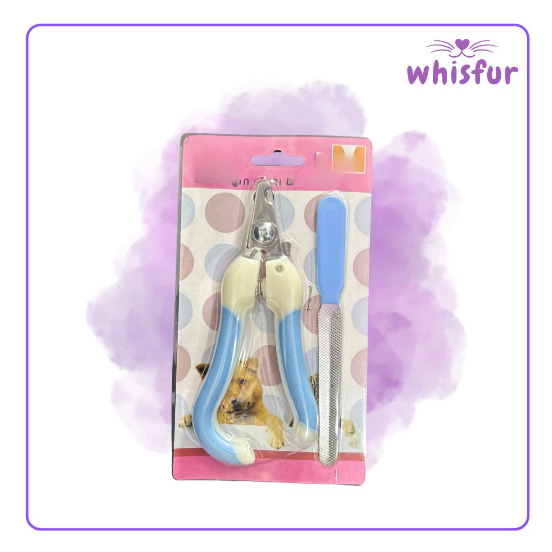 An Image of Pet Nail Clipper Nail trimmer for Cats and Dogs (pc)2 small with the logo of Whisfur Pet Supplies at the upper right corner.