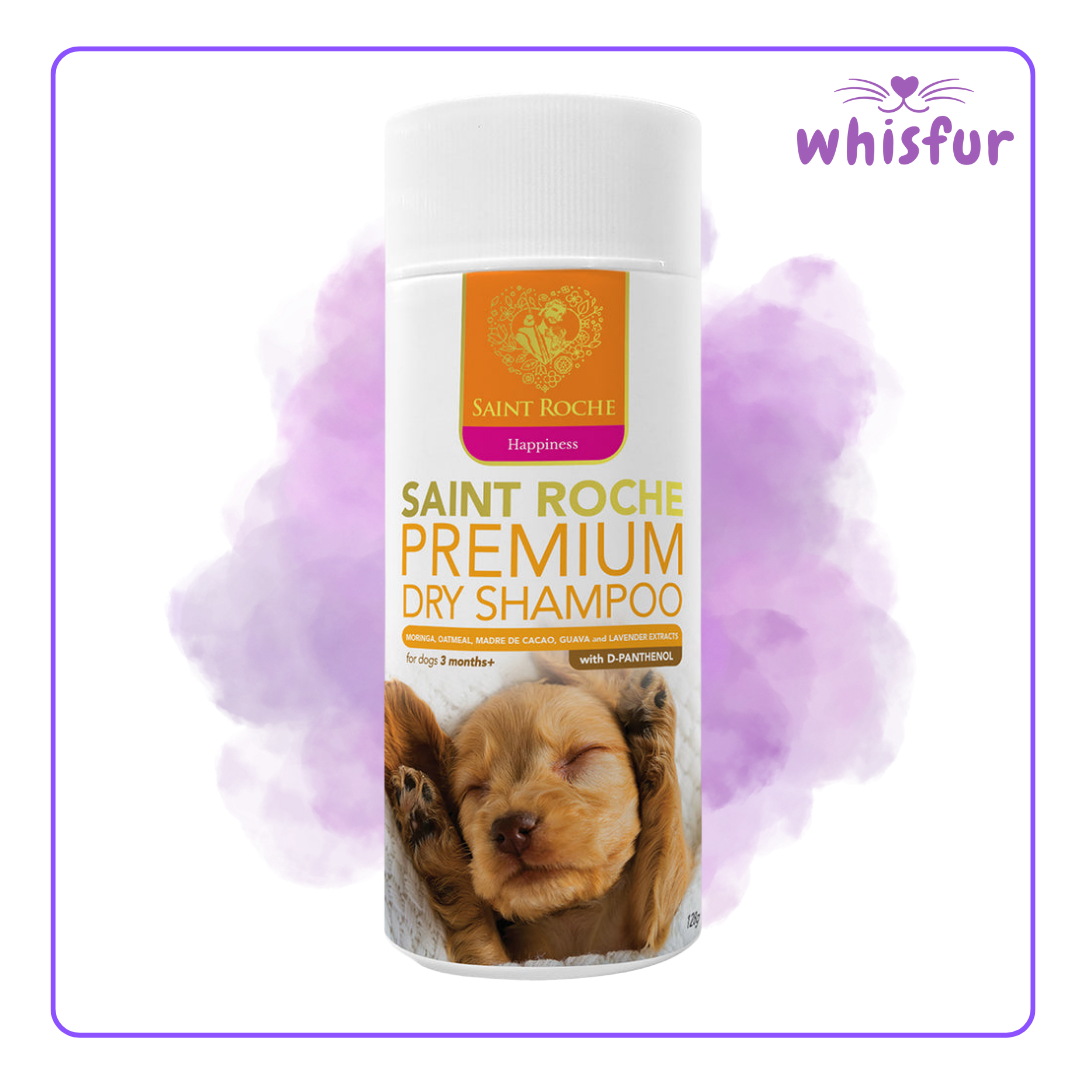 Saint Roche Premium Dry Shampoo For Pets 1 Pet Powder 1 Bottle 128G Happiness