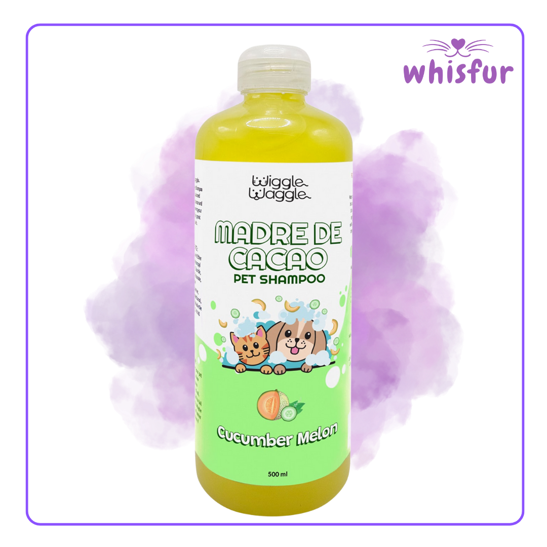 Wiggle Waggle Madre De Cacao Pet Shampoo 1 Bottle 500ml Cucumber Melon