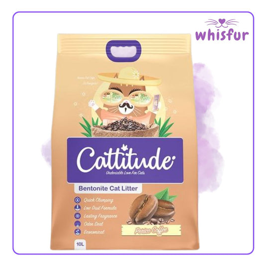Cattitude Bentonite Clumping Cat Litter 1 Bag 10L Coffee