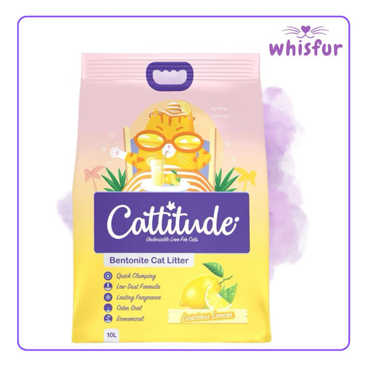 Cattitude Bentonite Clumping Cat Litter 1 Bag 10L Lemon