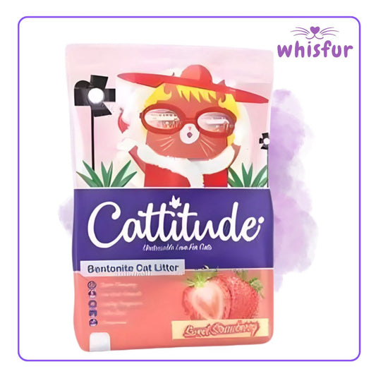 Cattitude Bentonite Clumping Cat Litter 1 Bag 10L Strawberry