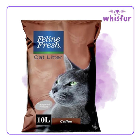 Feline Fresh Bentonite Clumping Cat Litter 1 Bag 10L Coffee