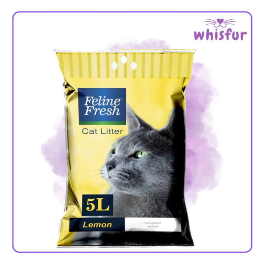 Feline Fresh Bentonite Clumping Cat Litter 1 Bag 5L Lemon