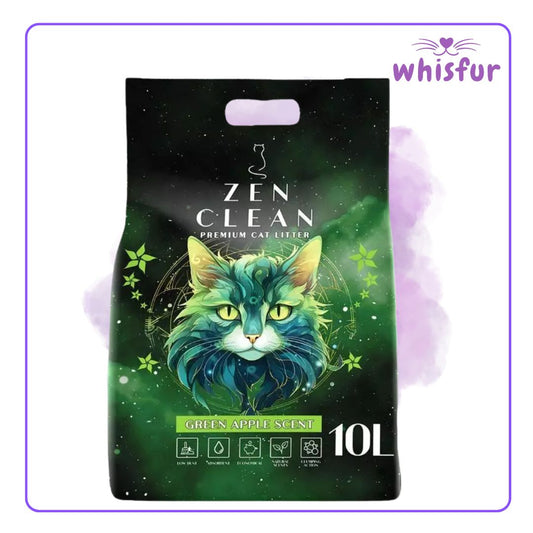 Zen Clean Bentonite Clumping Cat Litter 1 Bag 10L Apple