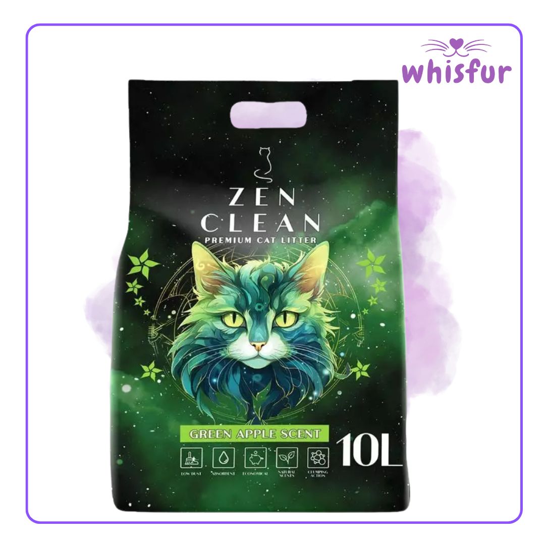 Zen Clean Bentonite Clumping Cat Litter 1 Bag 10L Apple