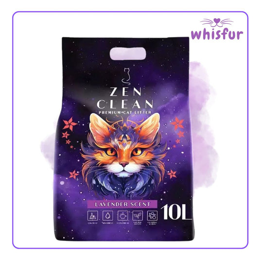Zen Clean Bentonite Clumping Cat Litter 1 Bag 10L Lavender